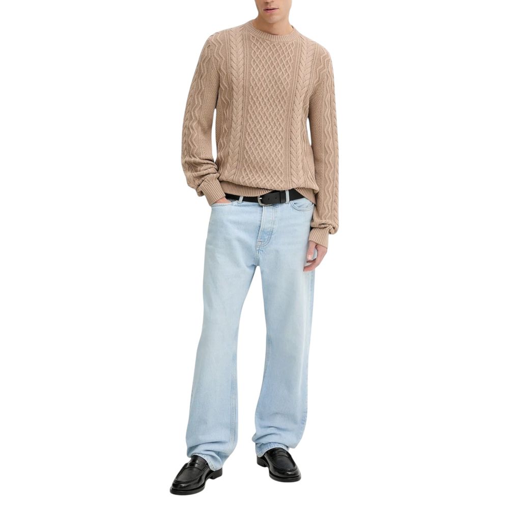 Beige Recycled Cotton Sweatshirt - ventzia