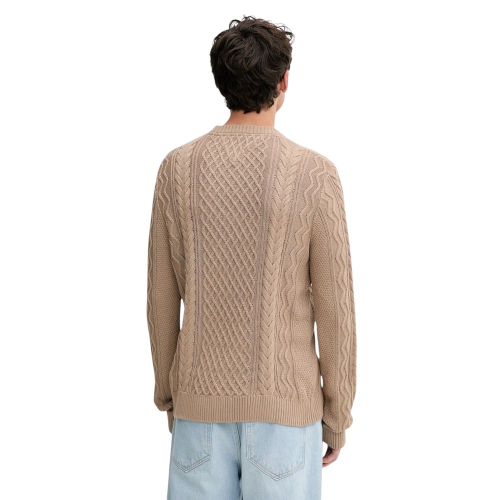 Beige Recycled Cotton Sweatshirt - ventzia