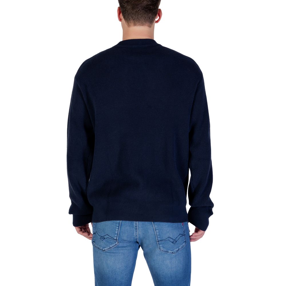 Blue Cotton Sweatshirt - ventzia