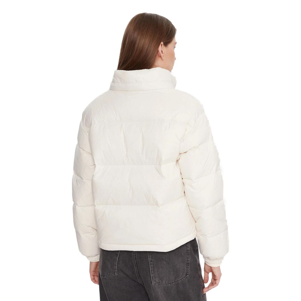 Cream Polyamide Coat - ventzia