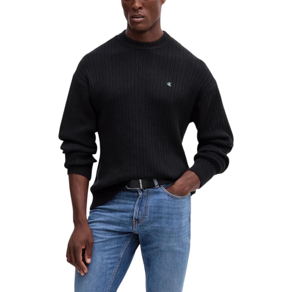 Black Cotton Sweatshirt - ventzia
