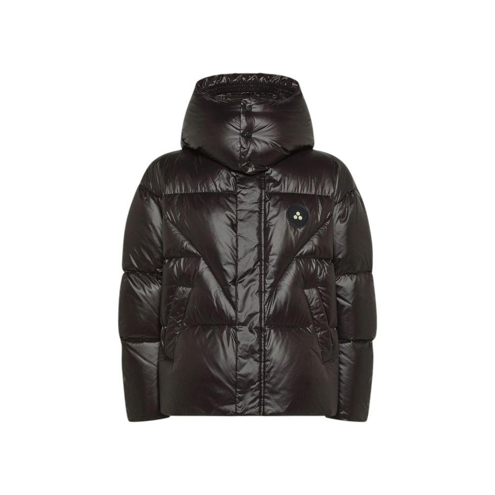 Black Polyamide Jackets And Coat - ventzia