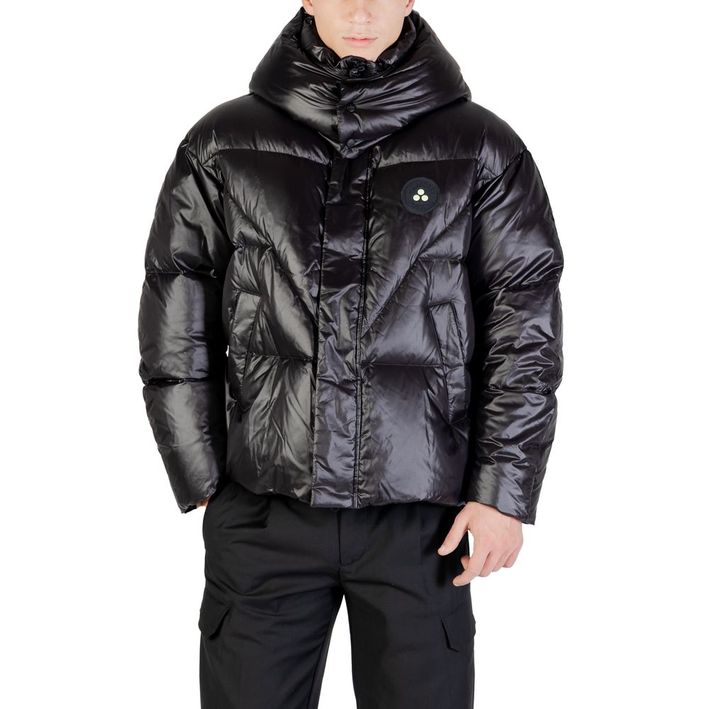 Black Polyamide Jackets And Coat - ventzia