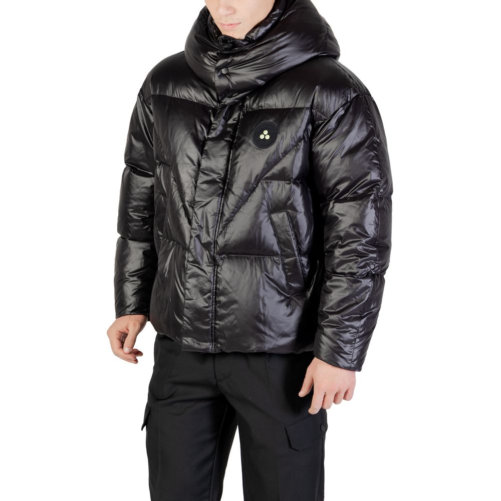 Black Polyamide Jackets And Coat - ventzia