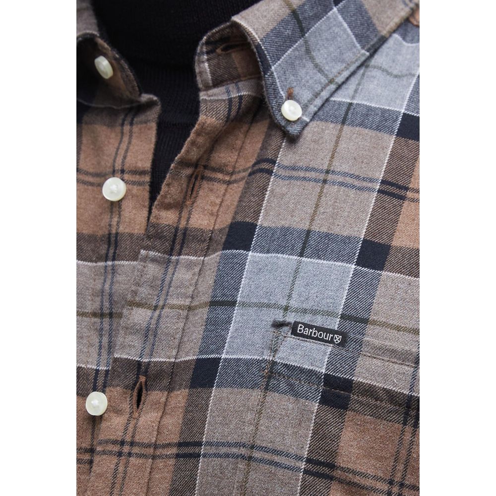 Beige Cotton Pattern Shirt - ventzia
