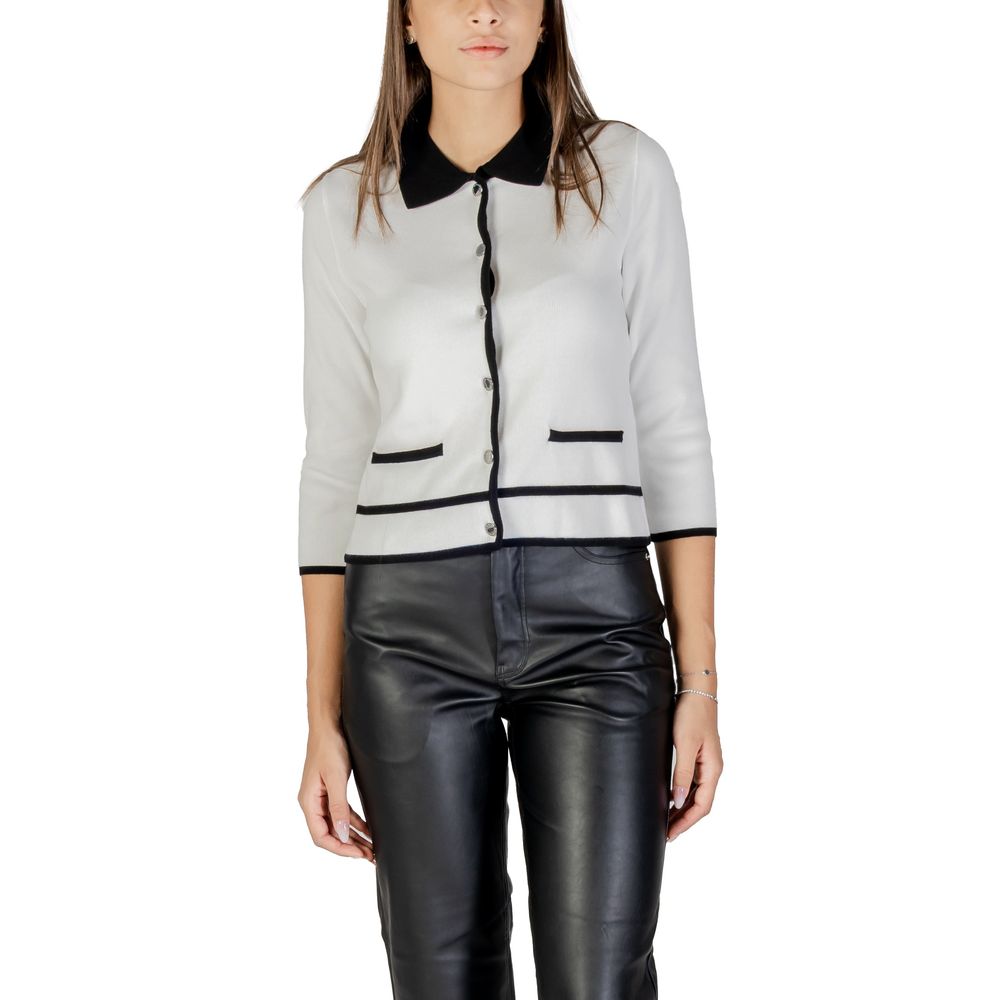 Black And White Viscose Sweatshirt - ventzia
