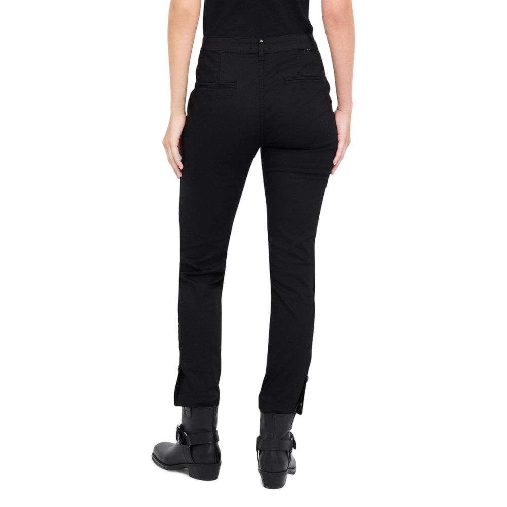 Black Cotton Dress Pants - ventzia