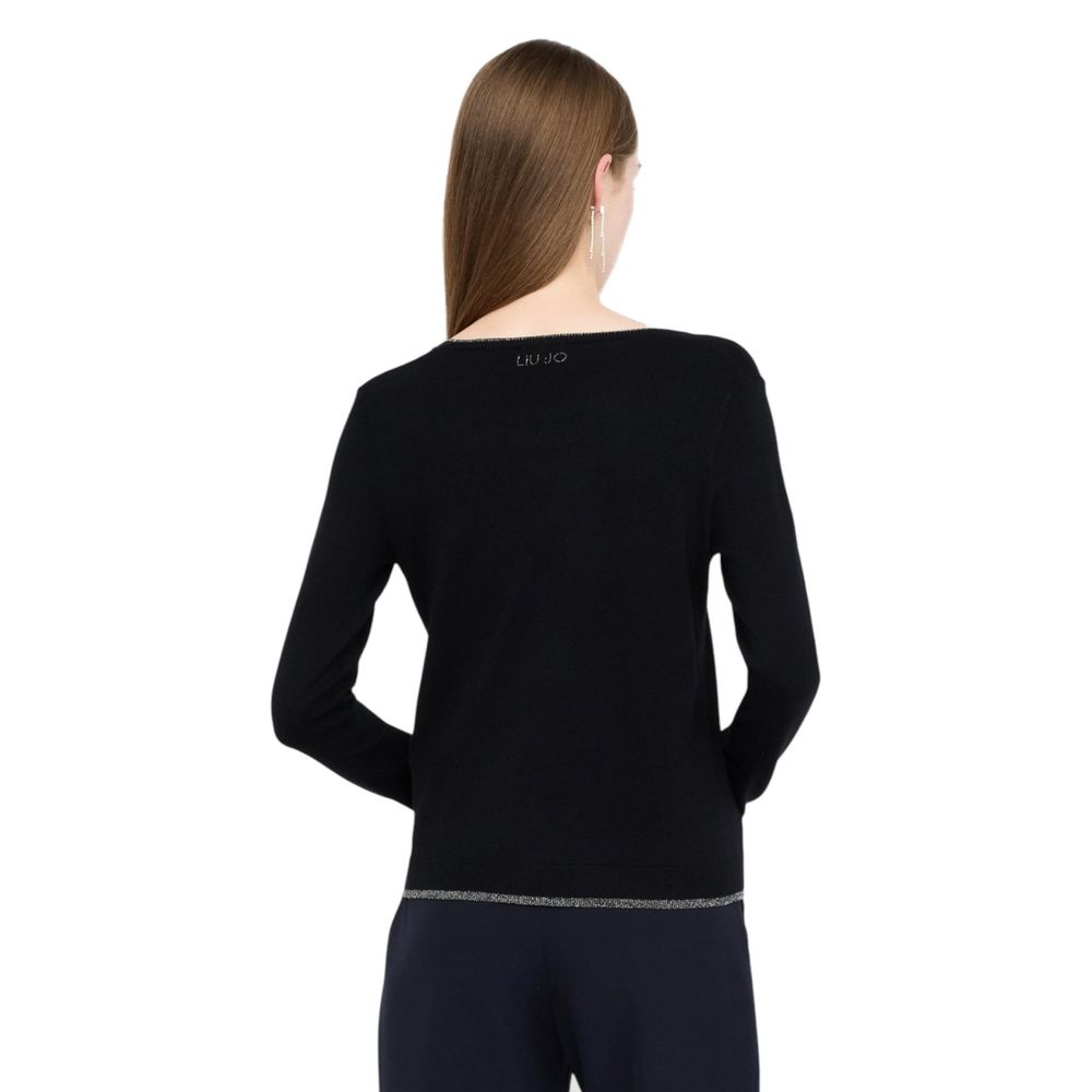 Black Textile Cardigan - ventzia