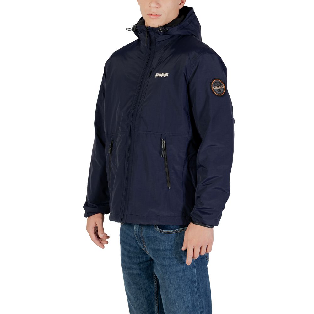 Blue Polyamide Shell Jacket - ventzia
