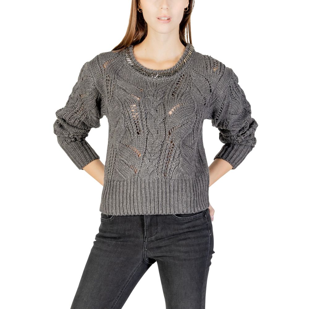 Gray Marabou Sweatshirt - ventzia