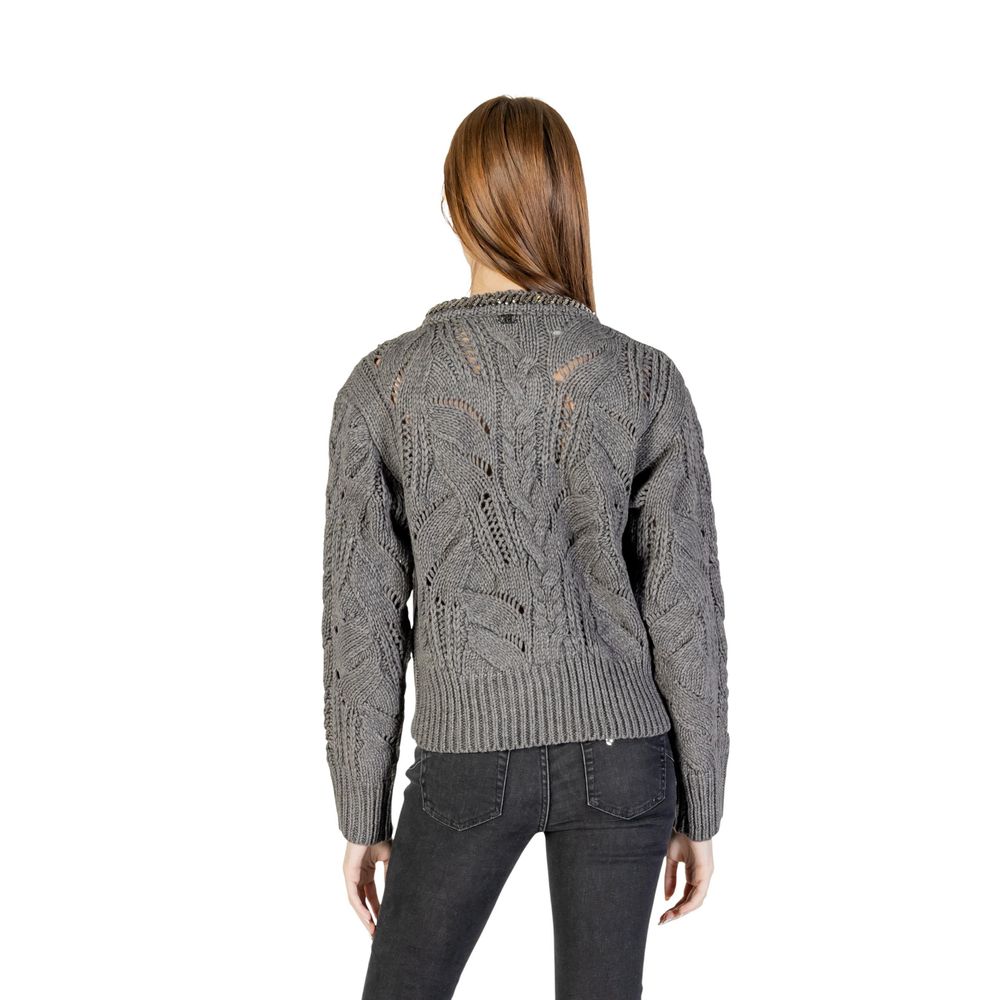 Gray Marabou Sweatshirt - ventzia