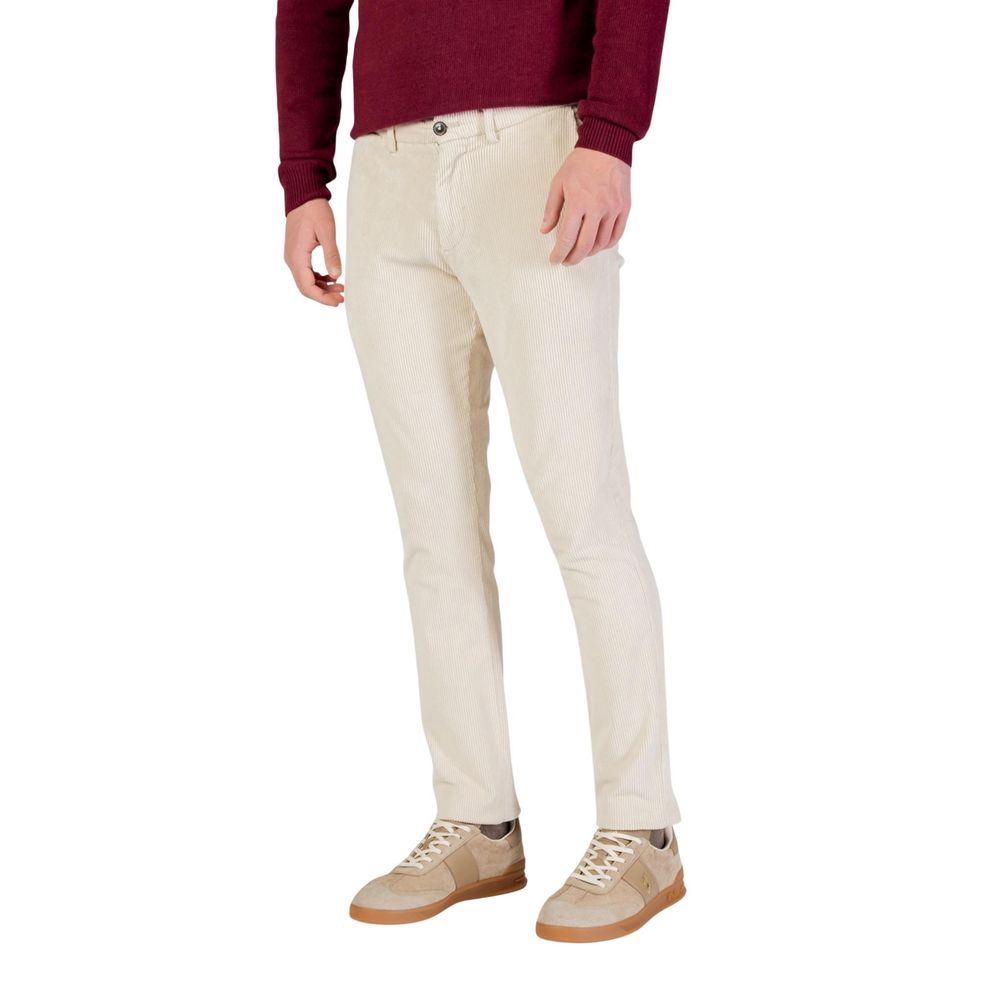 Beige Cotton Pants - ventzia