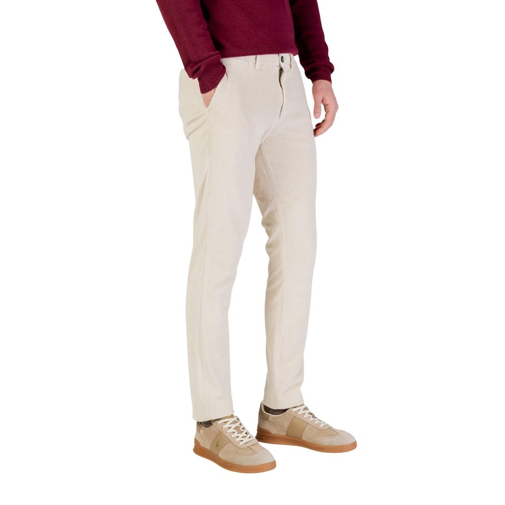 Beige Cotton Pants - ventzia