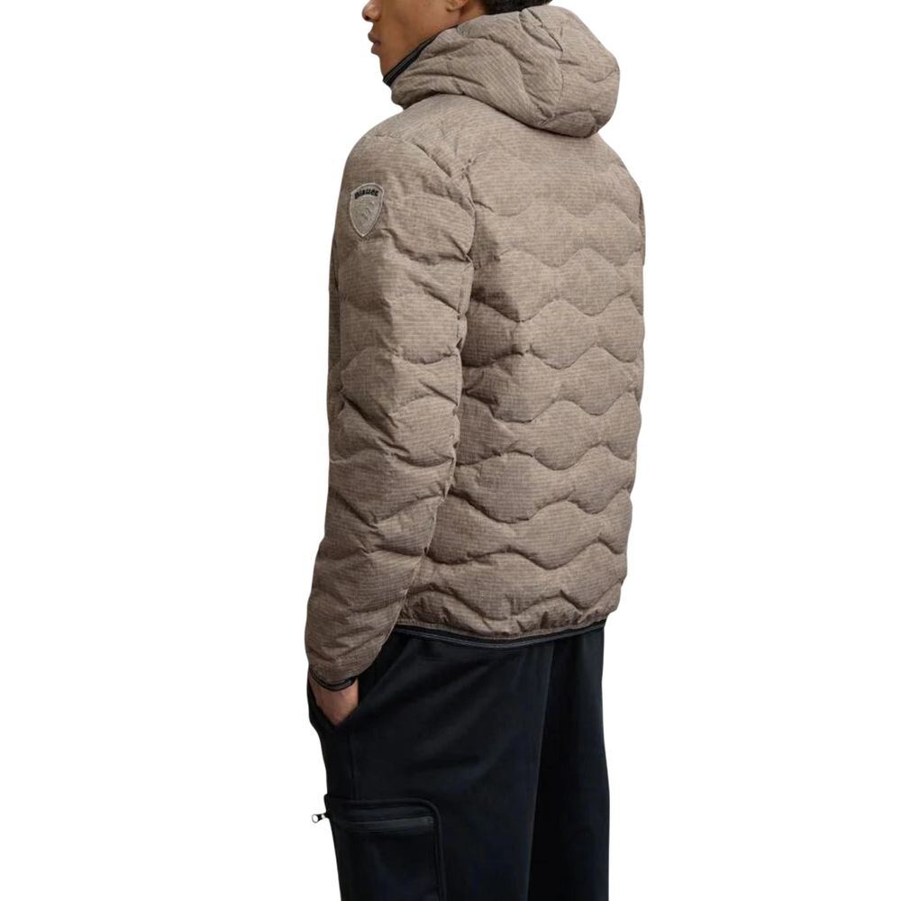Brown Polyester Coat - ventzia