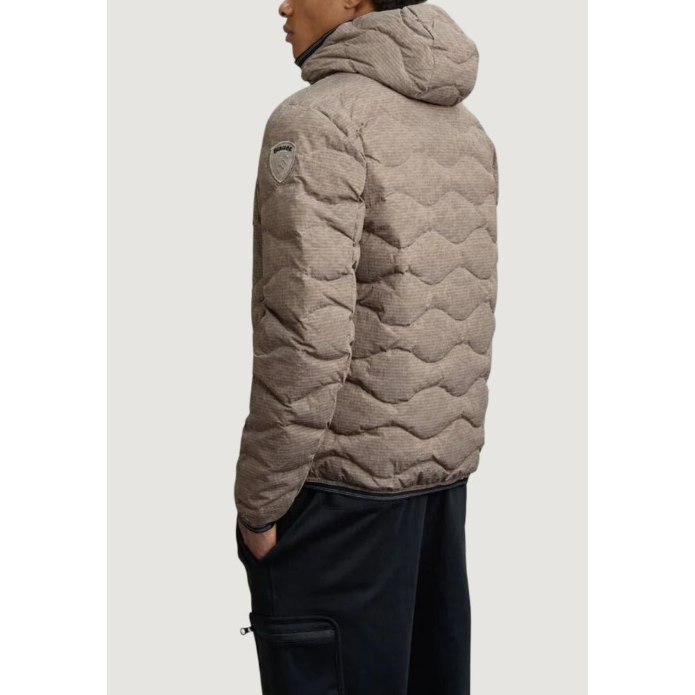 Brown Polyester Coat - ventzia