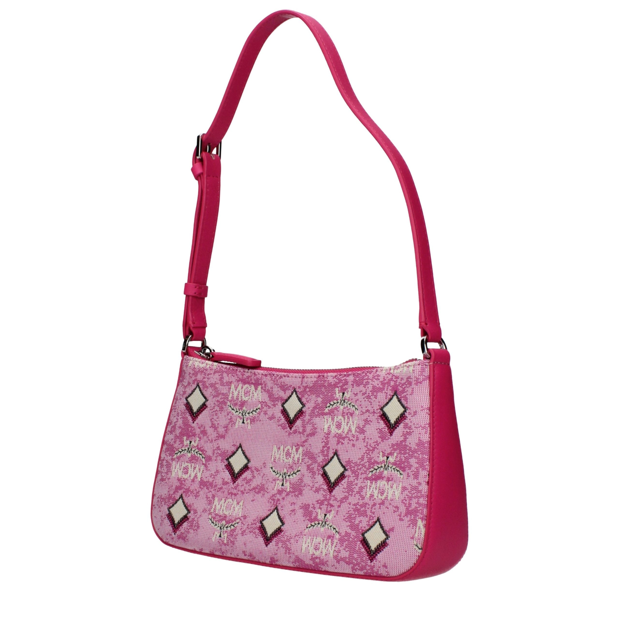 Pink Fabric Crossbody Bag - ventzia