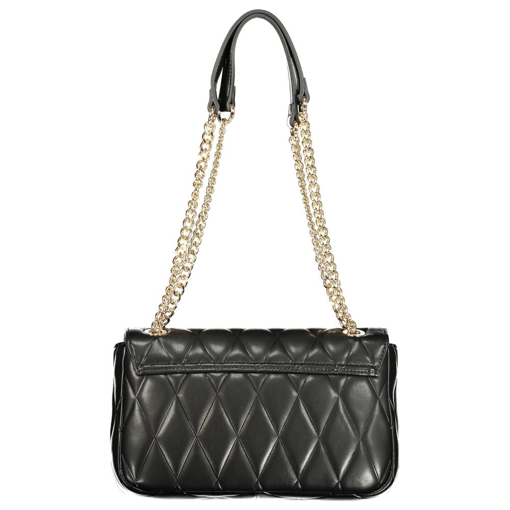 Black Polyurethane Women Handbag - ventzia