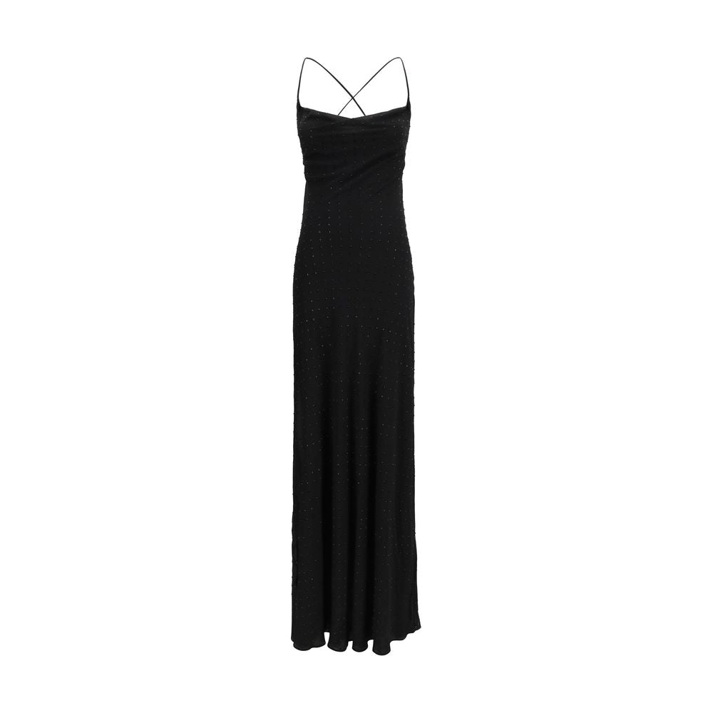 Black Polyester Cocktail Dress - ventzia