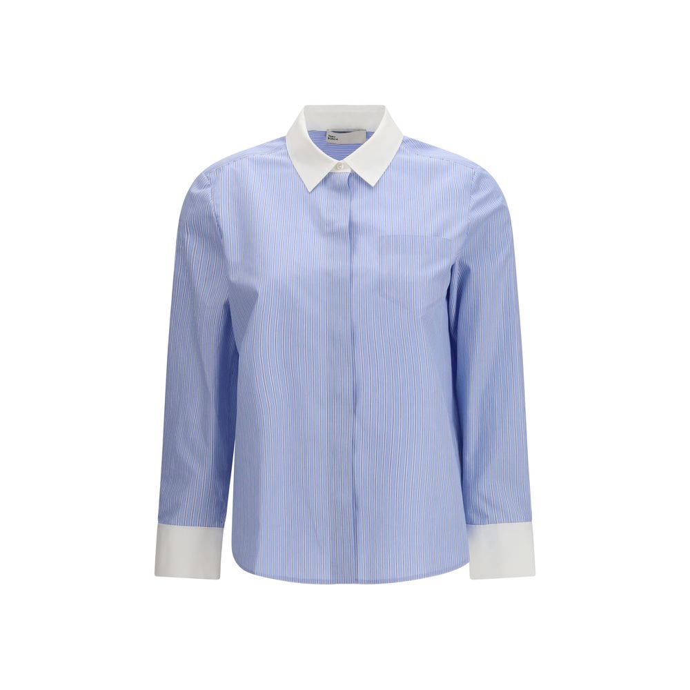 Blue Cotton Pattern Shirt - ventzia