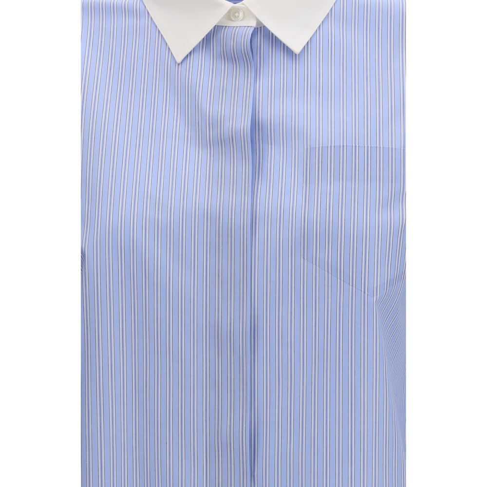 Blue Cotton Pattern Shirt - ventzia