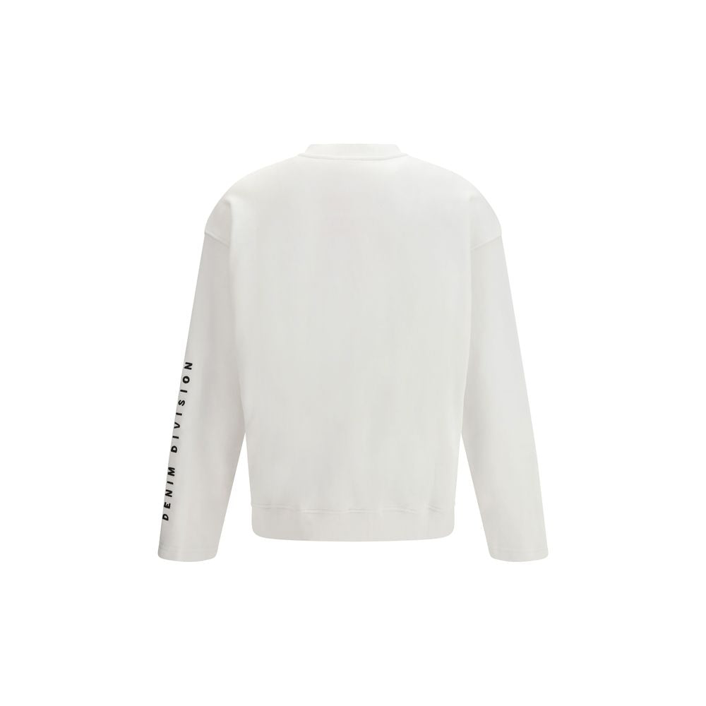 White Cotton Sweatshirt - ventzia