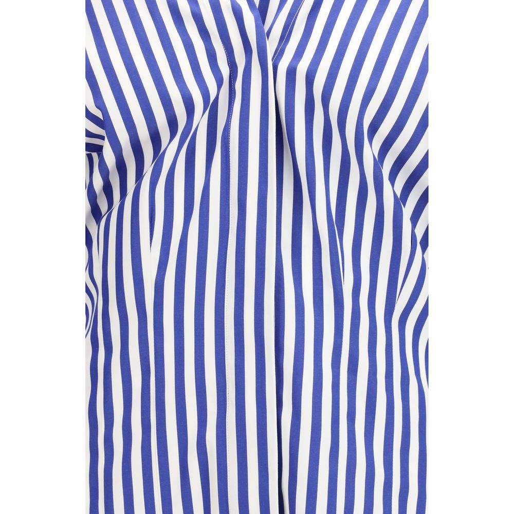 Blue Cotton Pattern Shirt - ventzia