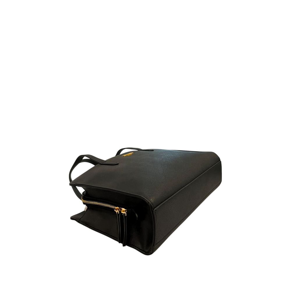 Black PU Women Shoulder Bag - ventzia