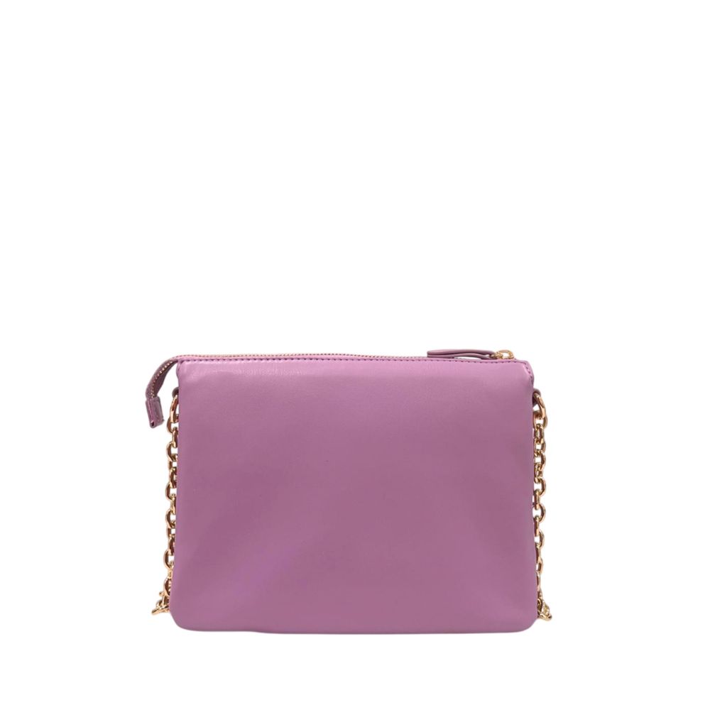 Purple Faux Leather Women Crossbody Bag - ventzia