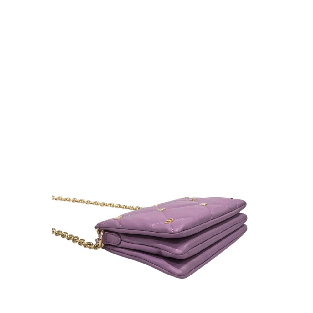 Purple Faux Leather Women Crossbody Bag - ventzia