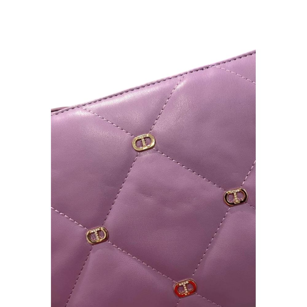 Purple Faux Leather Women Crossbody Bag - ventzia