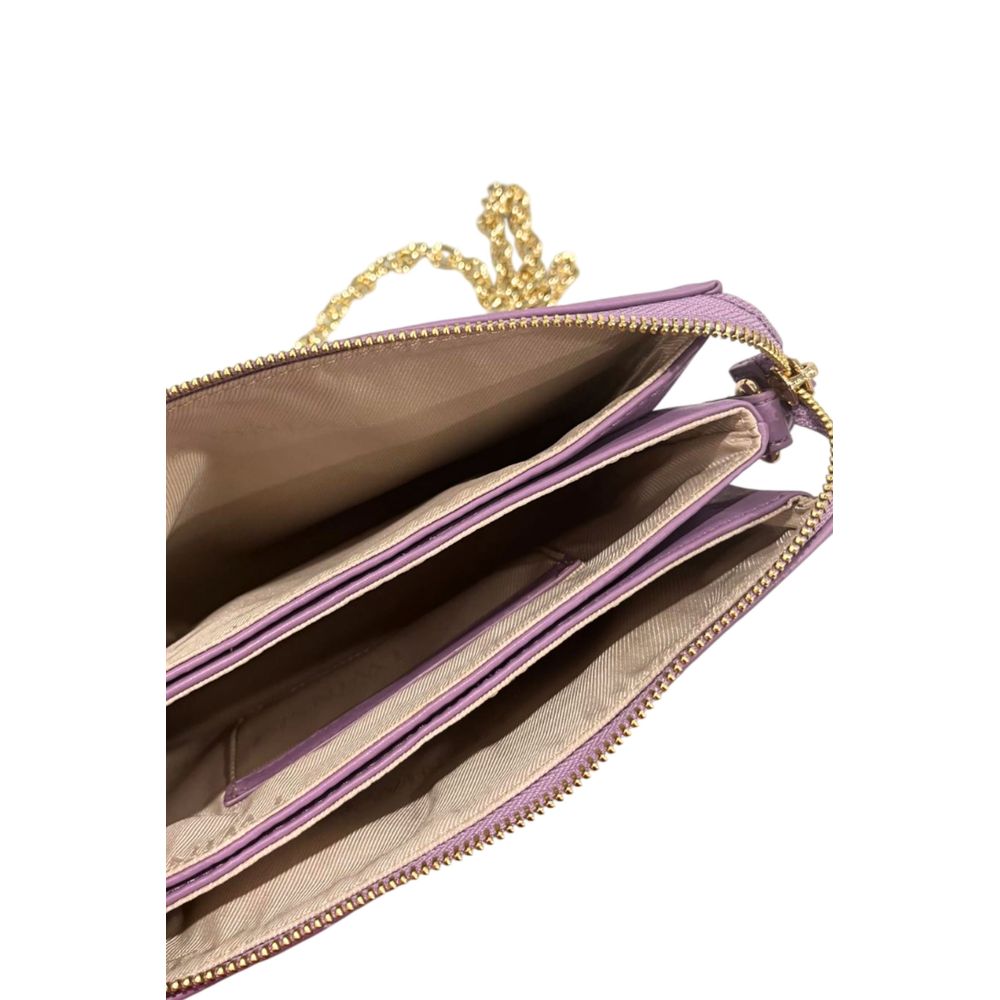 Purple Faux Leather Women Crossbody Bag - ventzia