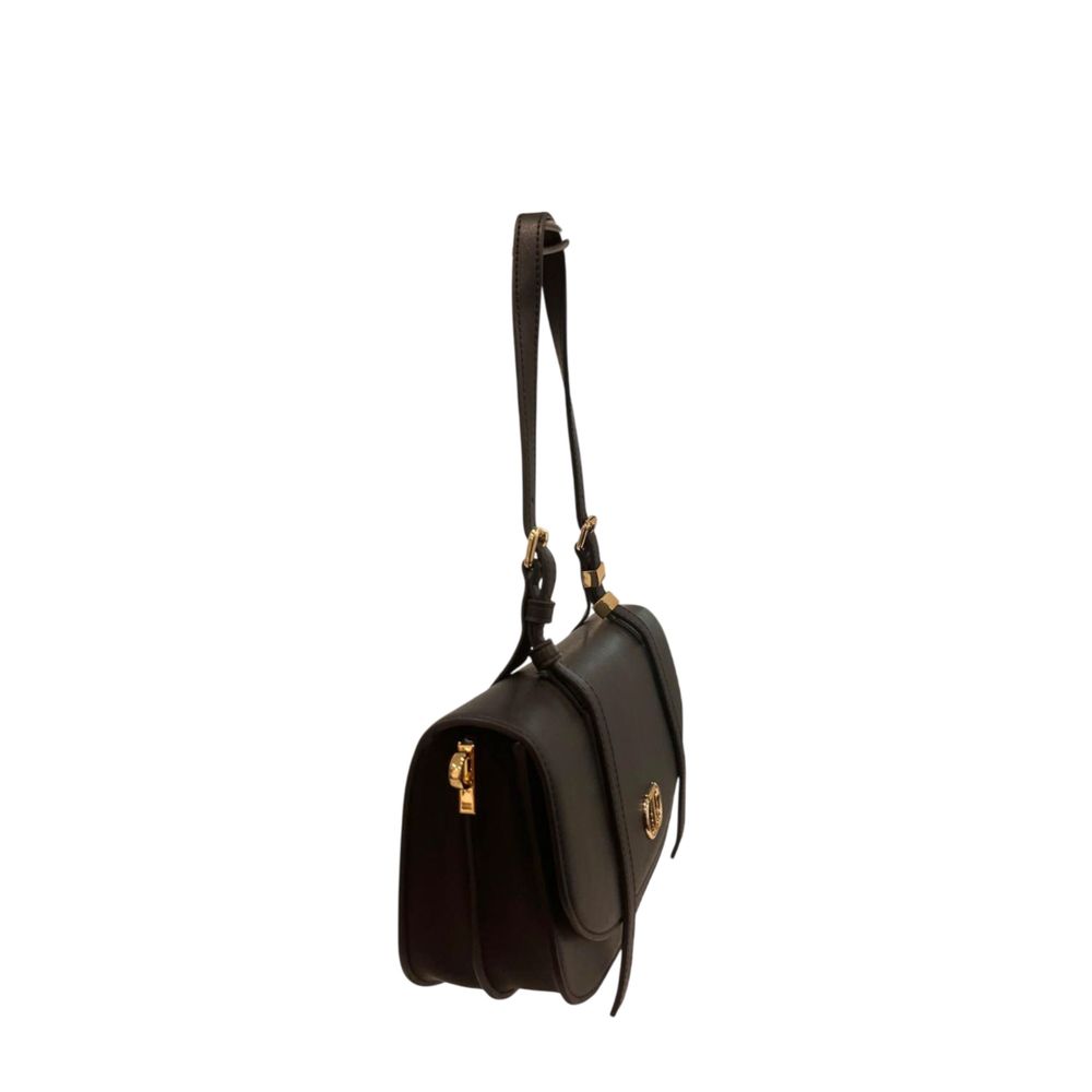 Black PU Women Shoulder Bag - ventzia