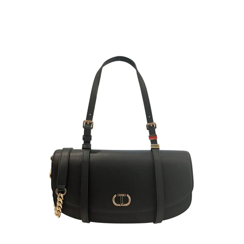 Black PU Women Shoulder Bag - ventzia