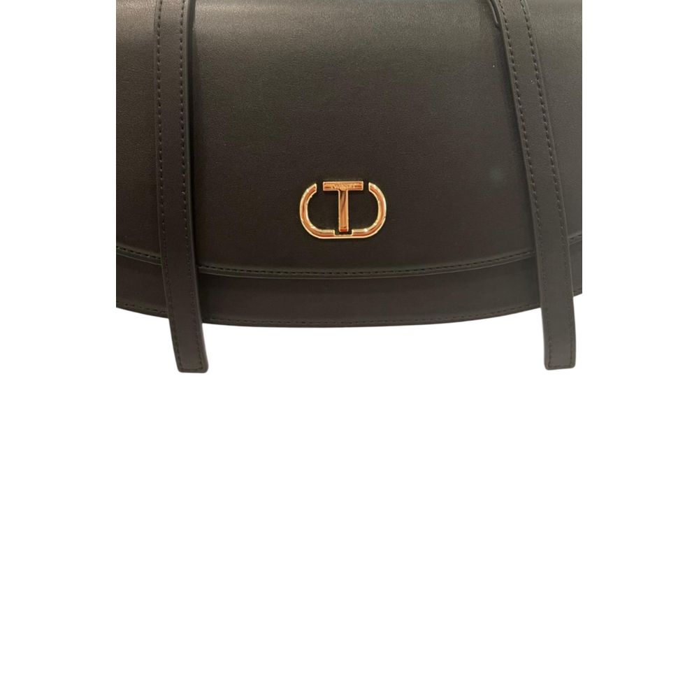 Black PU Women Shoulder Bag - ventzia
