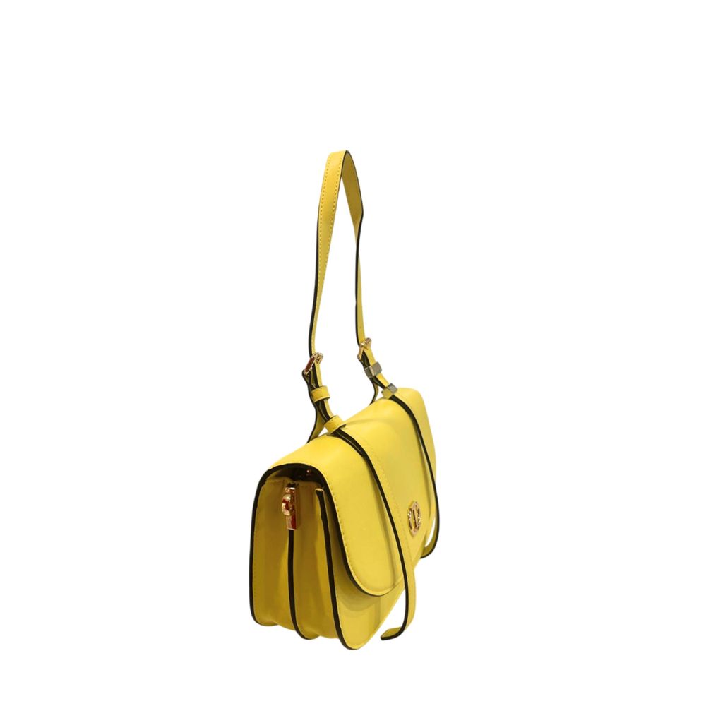 Yellow PU Women Shoulder Bag - ventzia