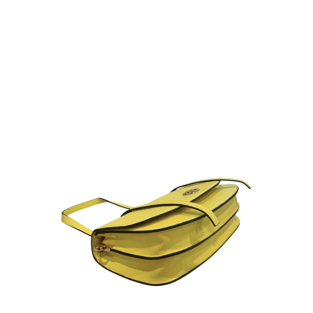 Yellow PU Women Shoulder Bag - ventzia