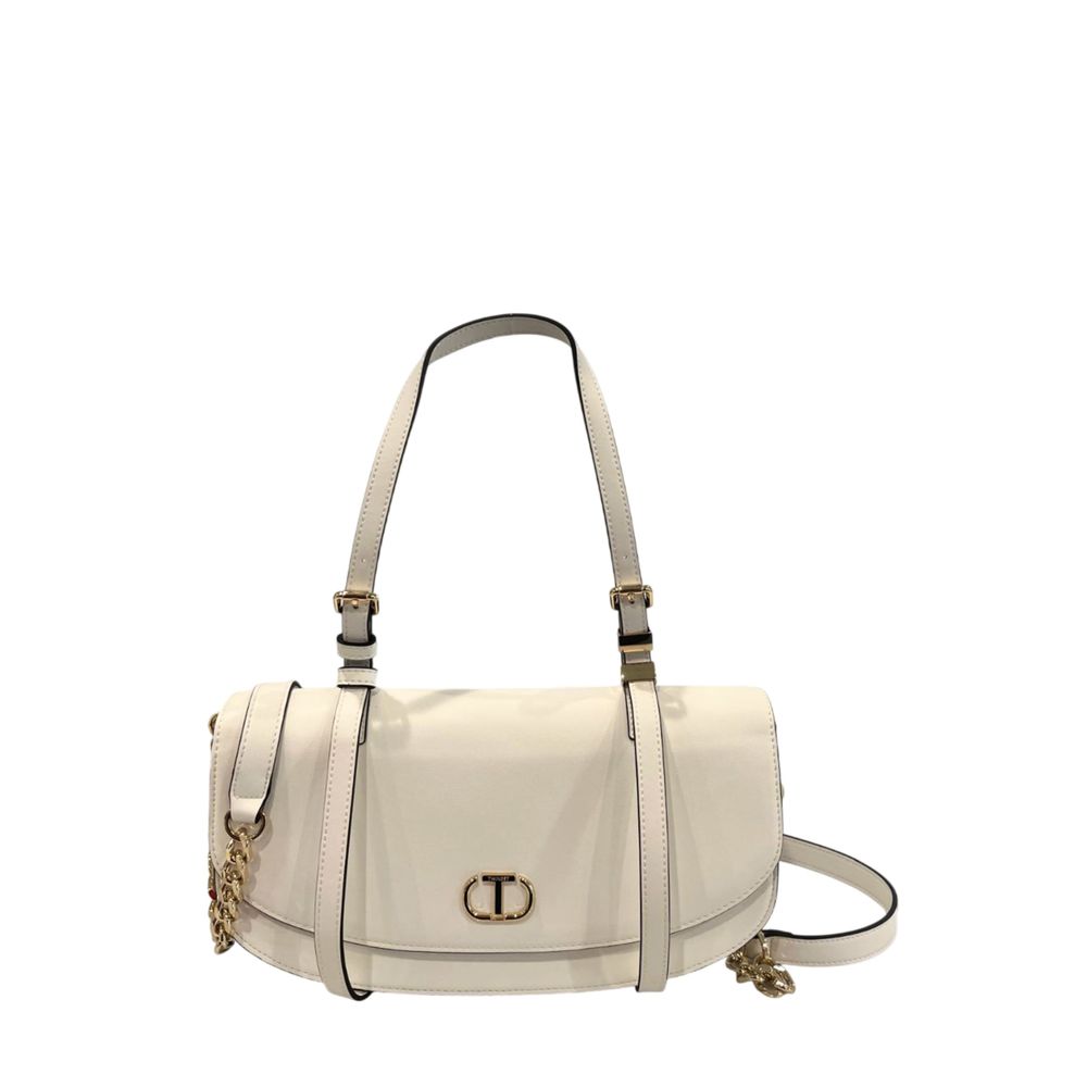 White PU Women Shoulder Bag - ventzia