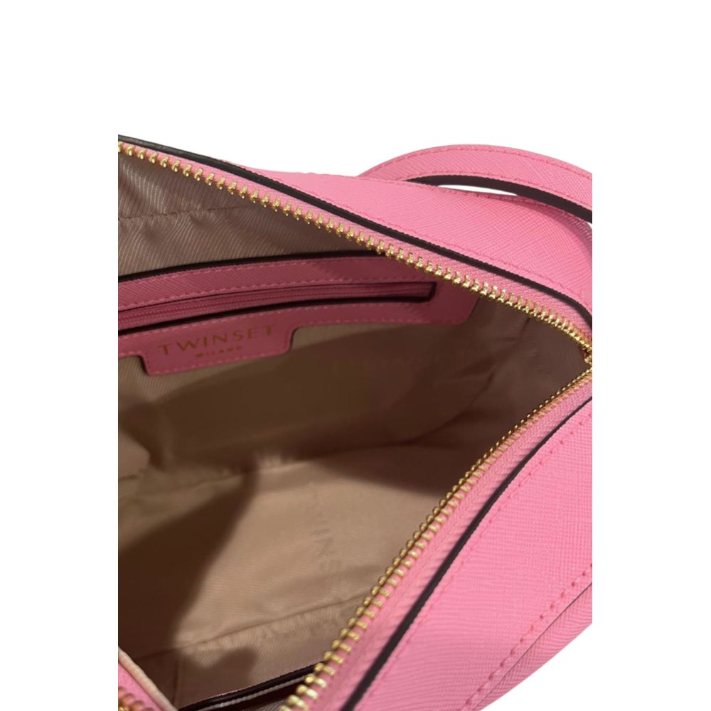 Pink PU Women Crossbody Bag - ventzia