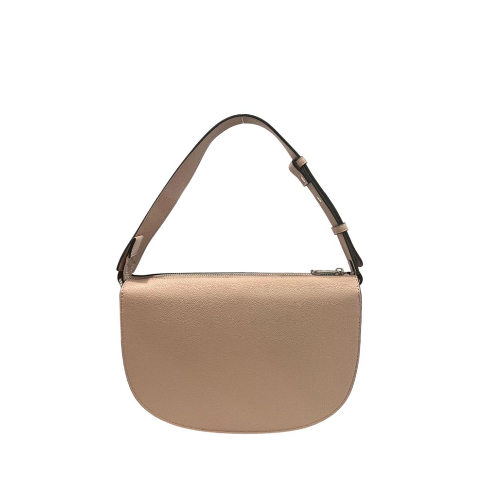Pink PU Women Shoulder Bag - ventzia