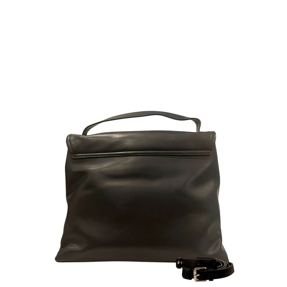 Black PU Women Handbag - ventzia