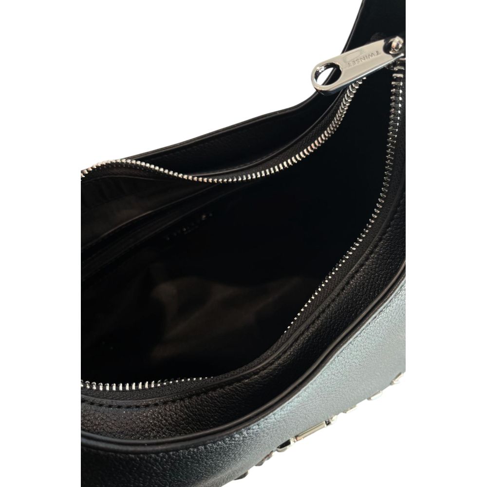 Black PU Women Shoulder Bag - ventzia