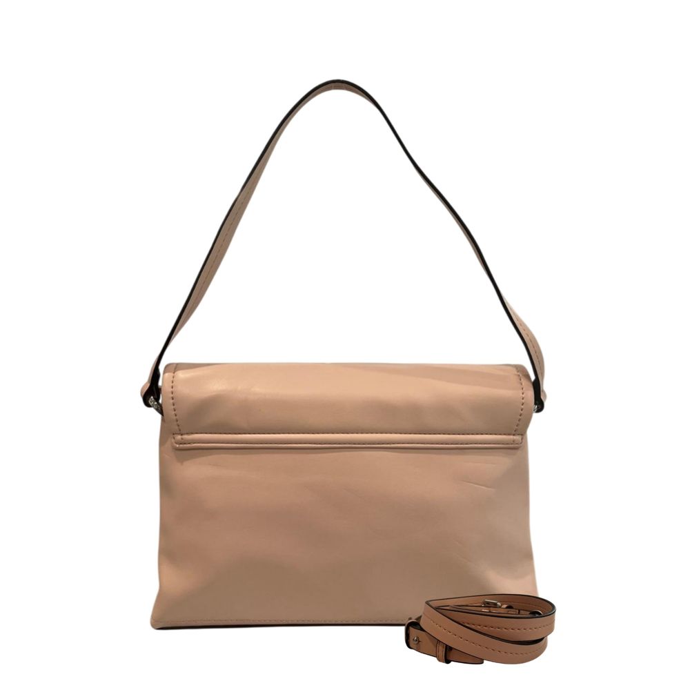Pink Polyurethane Women Shoulder Bag - ventzia