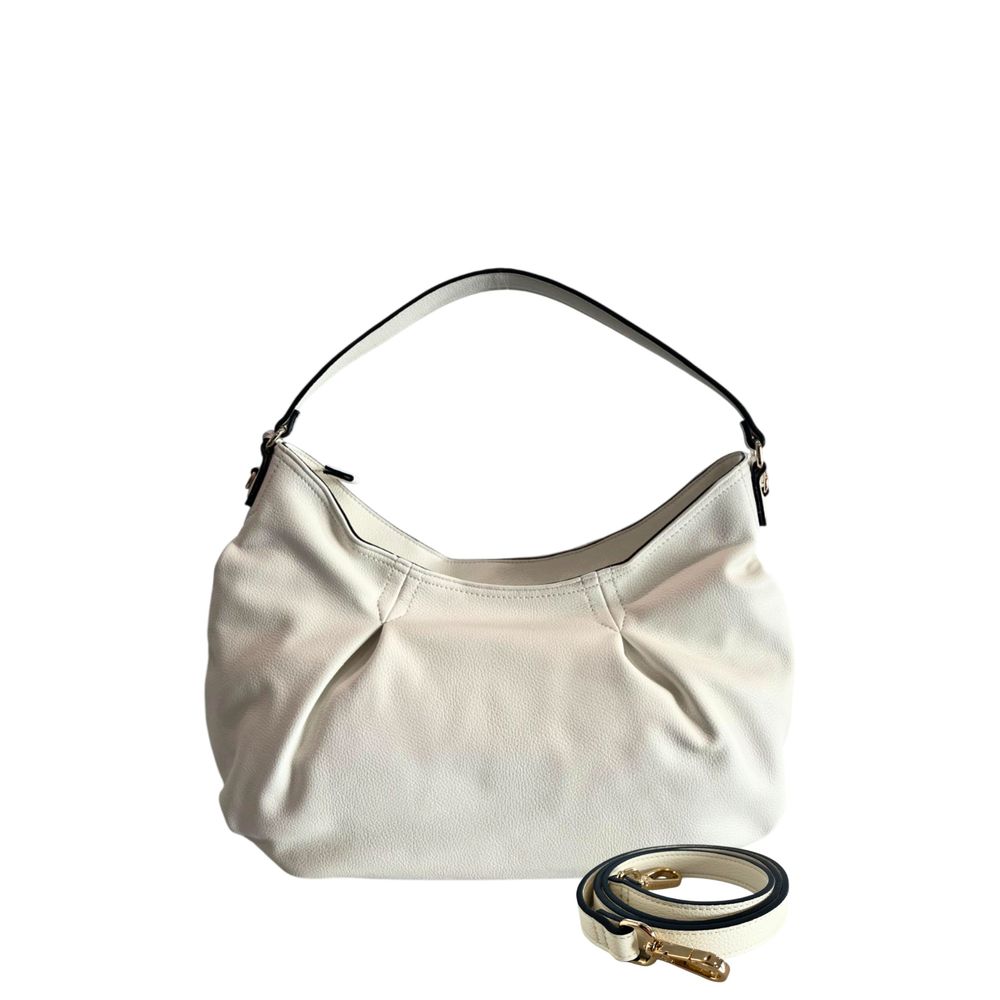 White PU Women Shoulder Bag - ventzia