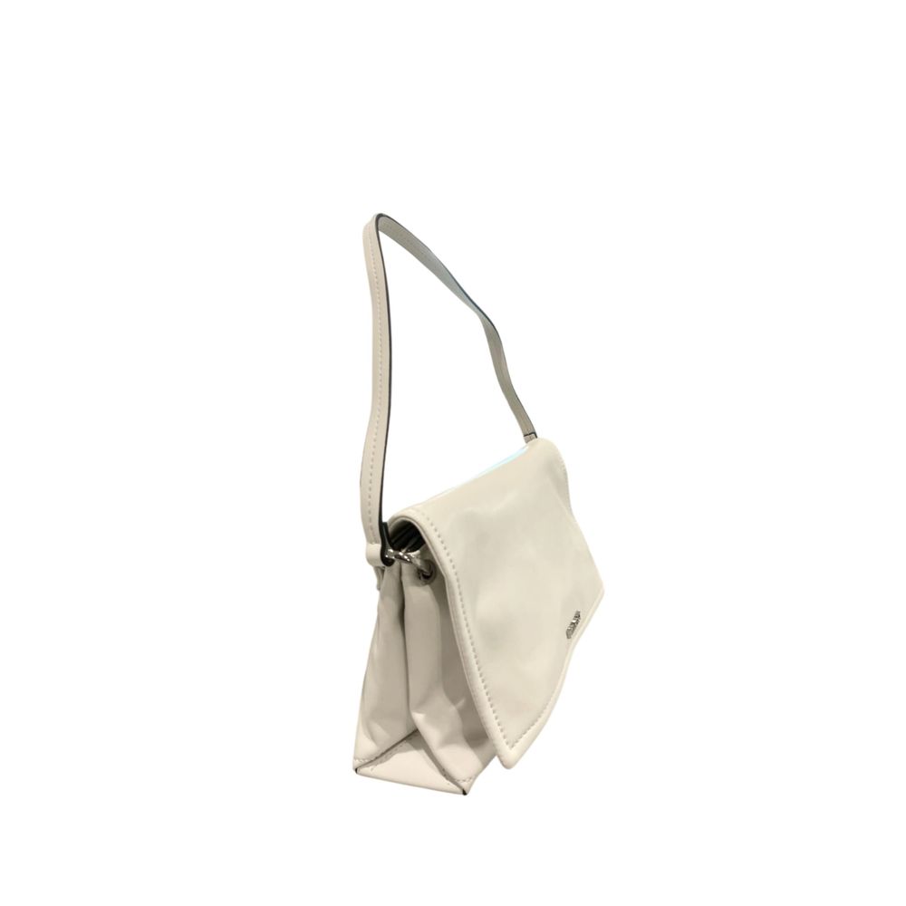White PU Women Shoulder Bag - ventzia