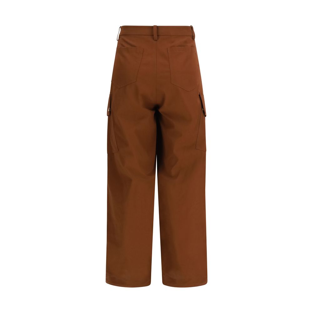 Brown Cotton Casual Pants - ventzia
