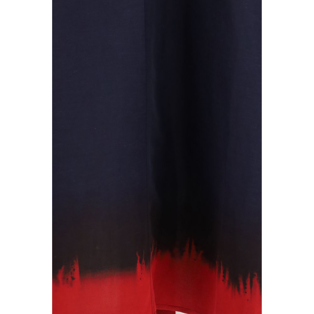 Blue Viscose Casual Dress - ventzia