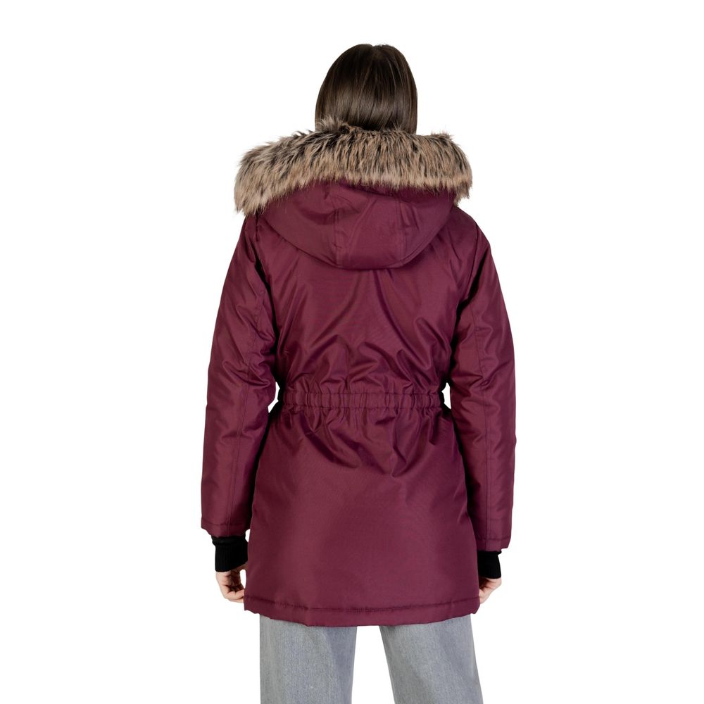 Bordeaux Polyester Parka - ventzia