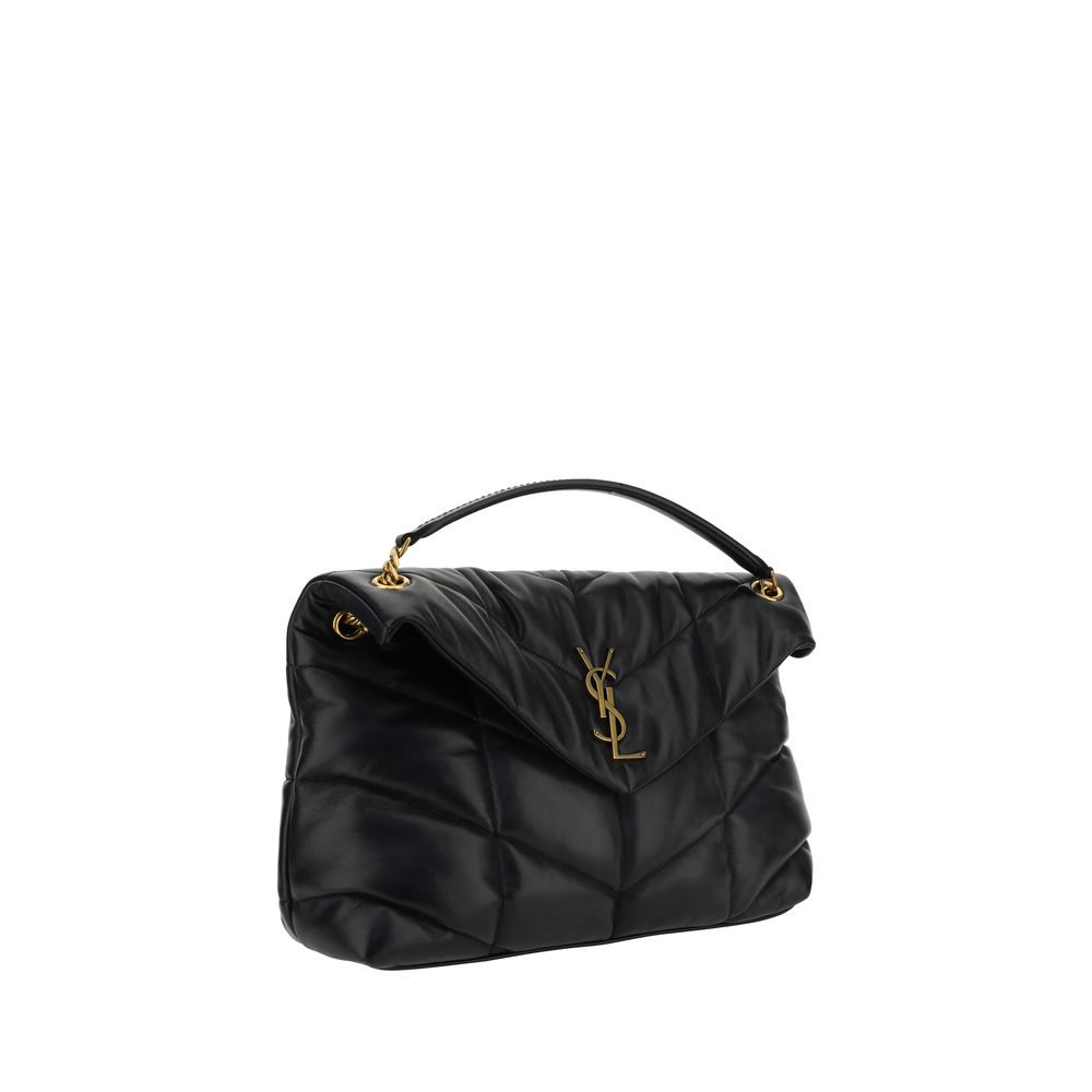 Black Lamb Leather Shoulder Bag - ventzia
