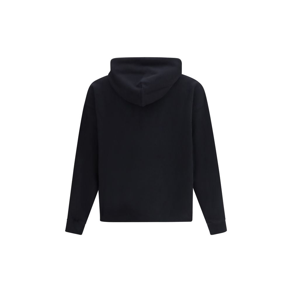 Black Cotton Sweatshirt - ventzia