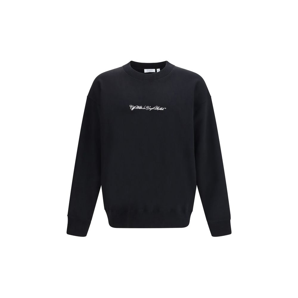 Black Cotton Sweatshirt - ventzia